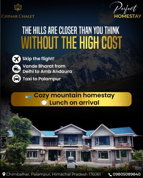 Chinar Chalet Homestay – Palampur, Himachal Pradesh